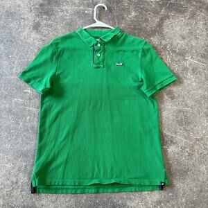 Nike Polo Shirt Mens M Green Air Max 90 Sneaker Patch Embroidered Shoe Summer